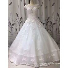 2017 Princess Sleeveless Lace Appliqued Ball Gown Graceful Wedding Dress